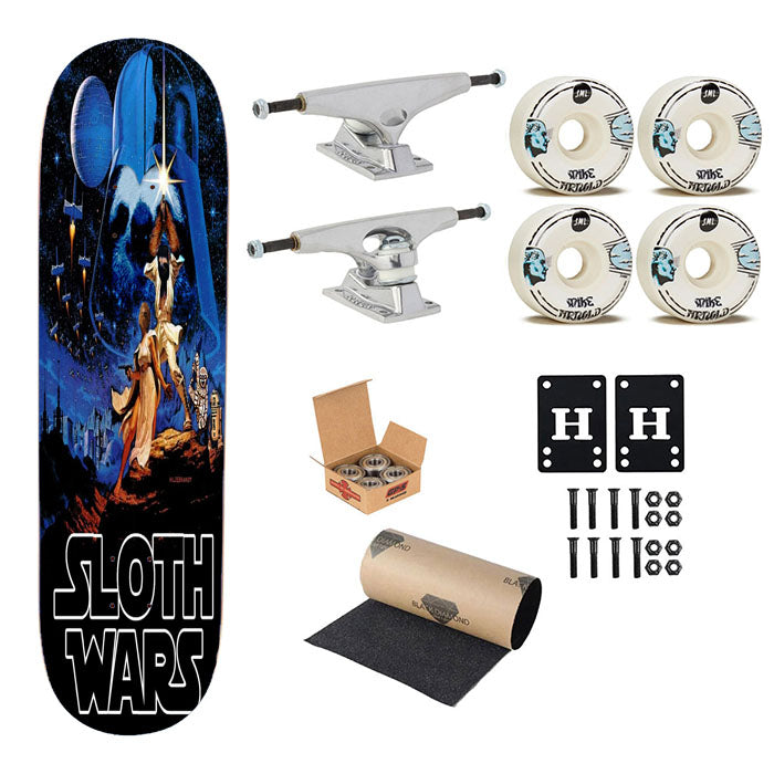 Sloth Wars Skateboard Complete Board 8.0" X 31.75"