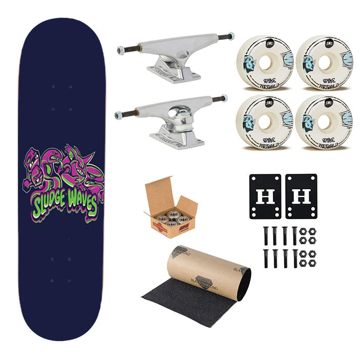 Sludge Waves Skateboard Complete Board 8.0" X 31.75"