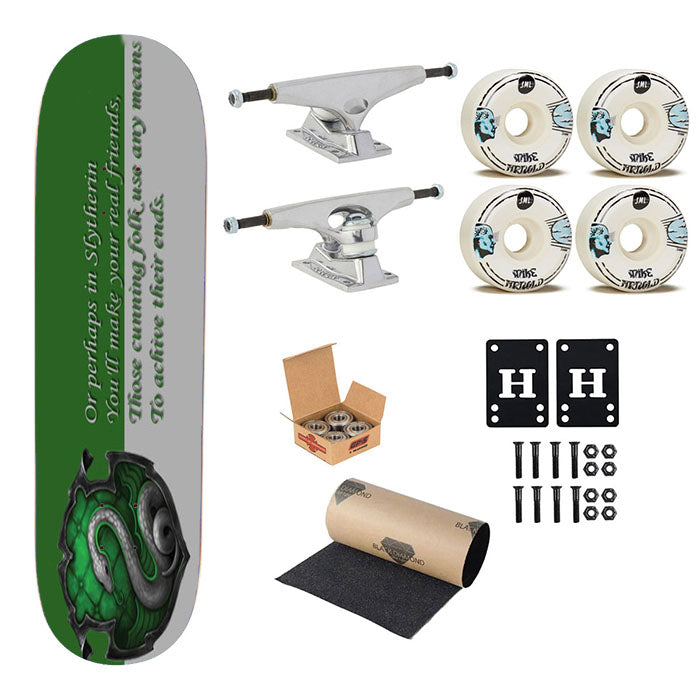 Slytherin Quotes Skateboard Complete Board 8.0" X 31.75"