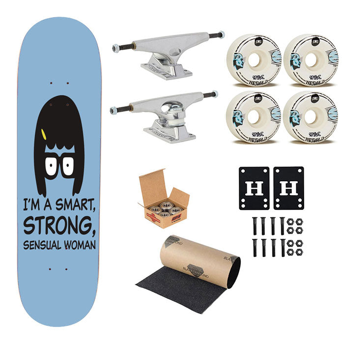 Smart Strong Sensual Tina Belcher Skateboard Complete Board 8.0" X 31.75"