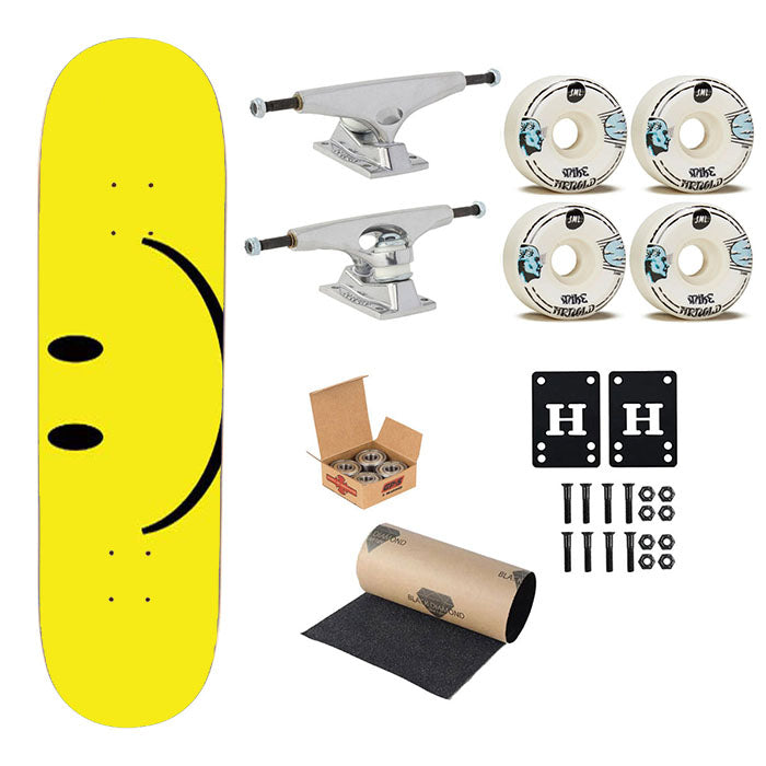 Smiley Face Basic Skateboard Complete Board 8.0" X 31.75"