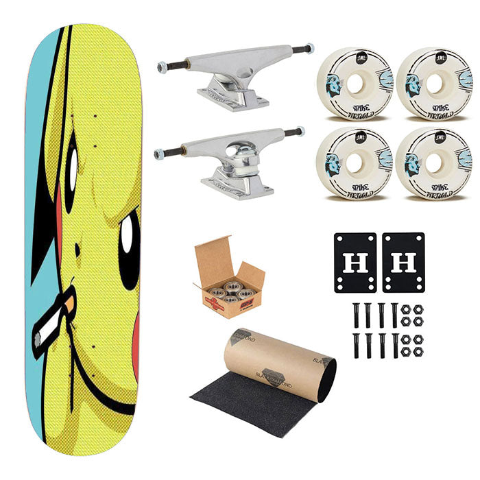 Smoking Pikachu Skateboard Complete Board 8.0" X 31.75"