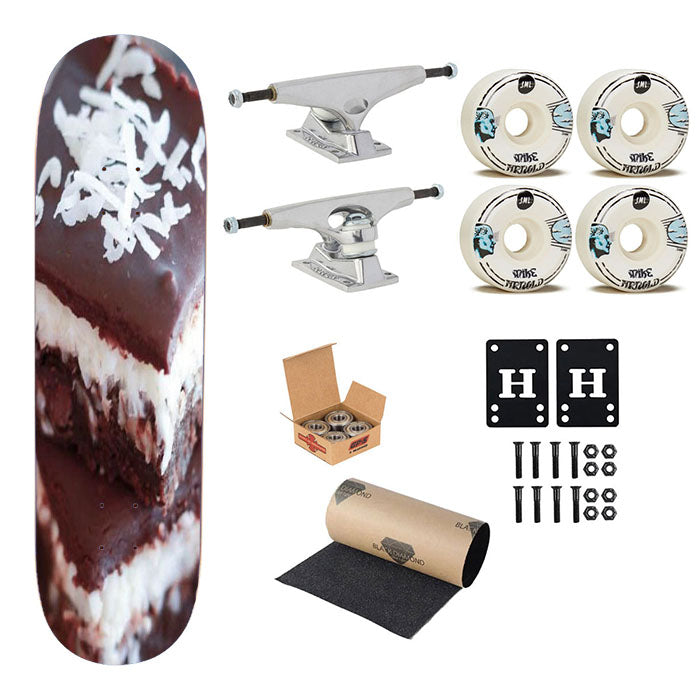 Smooth Chocolate Cake Skateboard Complete Board 8.0" X 31.75"