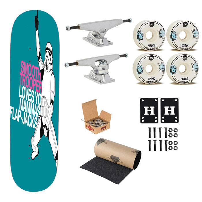 Smooth Trooper Quote Skateboard Complete Board 8.0" X 31.75"