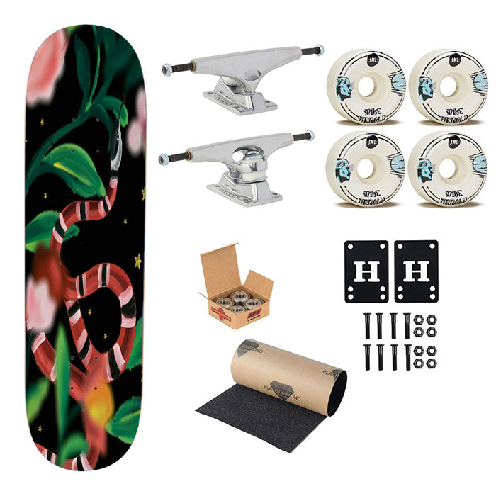 Snake Flower Skateboard Complete Board 8.0" X 31.75"
