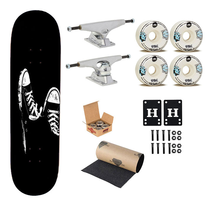 Sneakers Shoes Skateboard Complete Board 8.0" X 31.75"