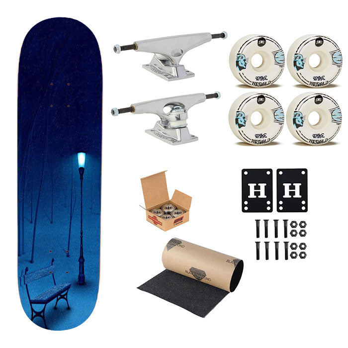 Snow And Lights Skateboard Complete Board 8.0" X 31.75"