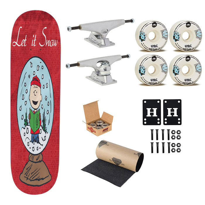 Snow Globe Charlie Brown Christmas Skateboard Complete Board 8.0" X 31.75"