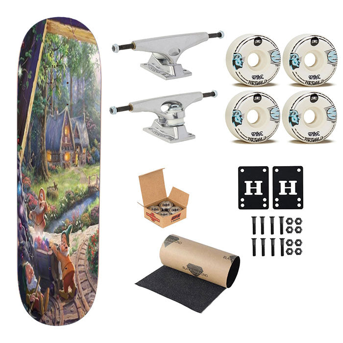 Snow White And The Seven Dwarfs Skateboard Complete Board 8.0" X 31.75"