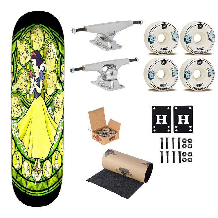 Snow White Stained Glass Skateboard Complete Board 8.0" X 31.75"