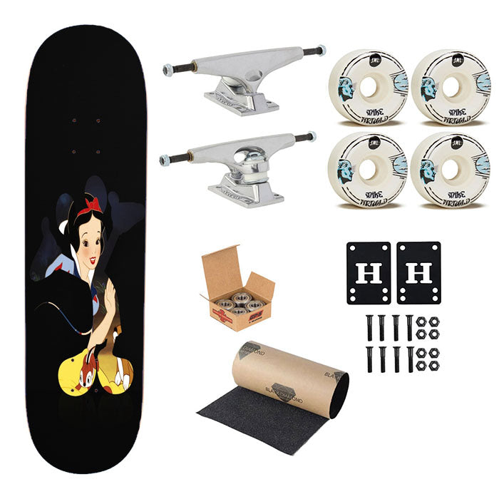 Snow White X Mickey Silhouette Skateboard Complete Board 8.0" X 31.75"
