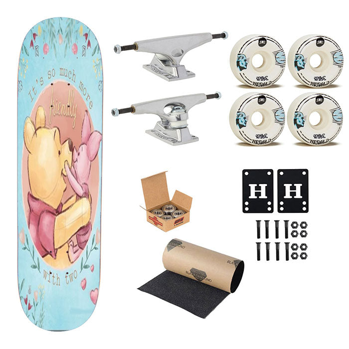 So Much More Friendly Pooh & Piglet Skateboard Complete Board 8.0" X 31.75"
