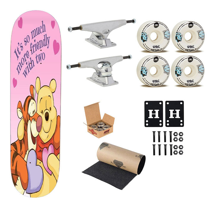 So Much More Friendly Pooh & Tigger Skateboard Complete Board 8.0" X 31.75"