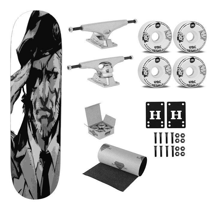 Solid Snake Metal Gear Skateboard Complete Board 8.0" X 31.75"