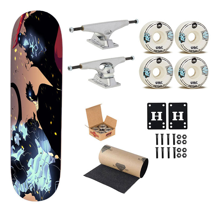 Solo Leveling Sung Jin Woo Igris Iron Skateboard Complete Board 8.0" X 31.75"