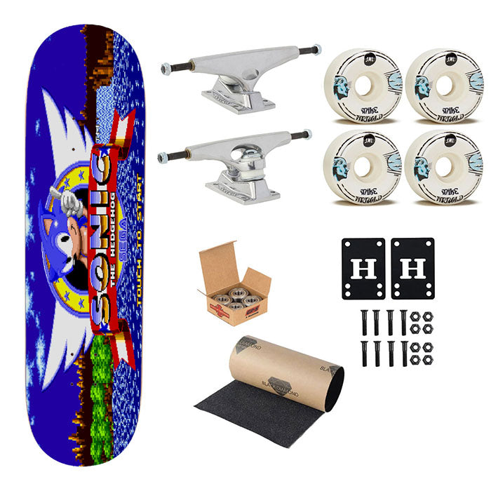 Sonic The Hedgehog Game Skateboard Complete Board 8.0" X 31.75"