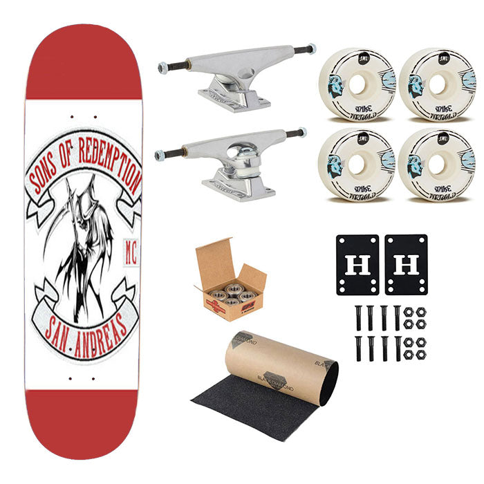 Sons Of Redemption San Andreas Skateboard Complete Board 8.0" X 31.75"
