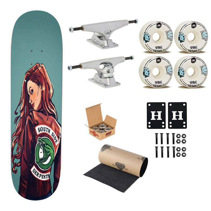 South Side Serpents Girl Skateboard Complete Board 8.0" X 31.75"