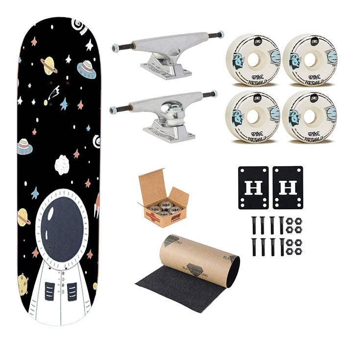 Space Astronaut Skateboard Complete Board 8.0" X 31.75"