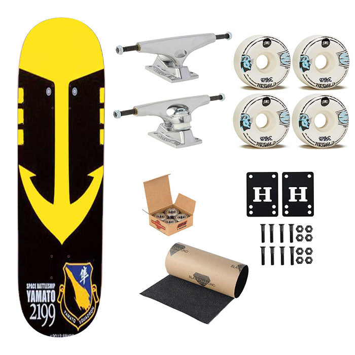 Space Battleship Yamato Symbol Skateboard Complete Board 8.0" X 31.75"