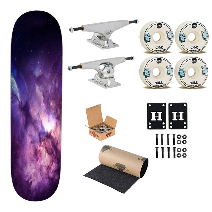 Space Flight Sky Shadow Skateboard Complete Board 8.0" X 31.75"