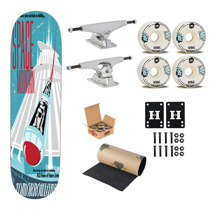 Space Mountain Tomorrowland Skateboard Complete Board 8.0" X 31.75"