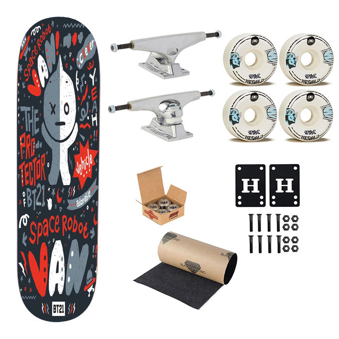 Space Robot Van Universtar Skateboard Complete Board 8.0" X 31.75"