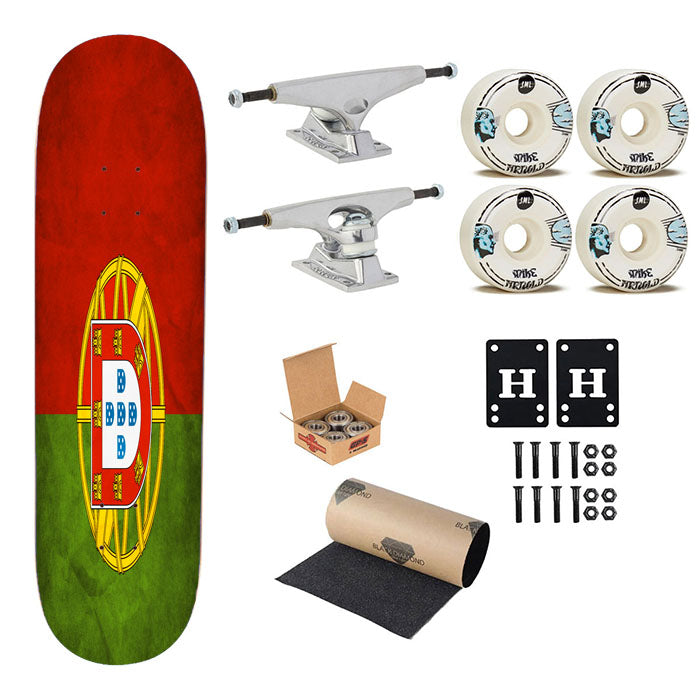 Spain National Flag World Cup 0 Skateboard Complete Board 8.0" X 31.75"