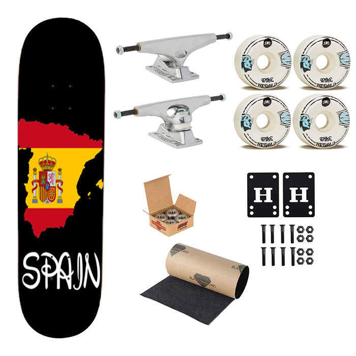 Spain World Cup 0 Skateboard Complete Board 8.0" X 31.75"