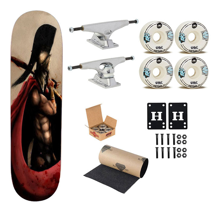 Spartan Soldier Skateboard Complete Board 8.0" X 31.75"