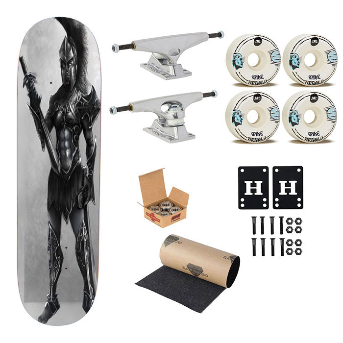 Spartan Warrior Art Skateboard Complete Board 8.0" X 31.75"