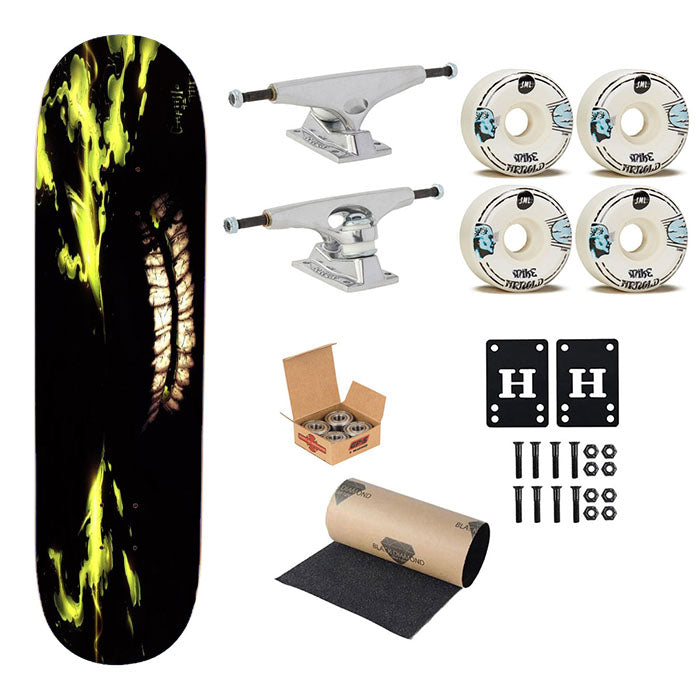 Spawn Eyes Fire Skateboard Complete Board 8.0" X 31.75"