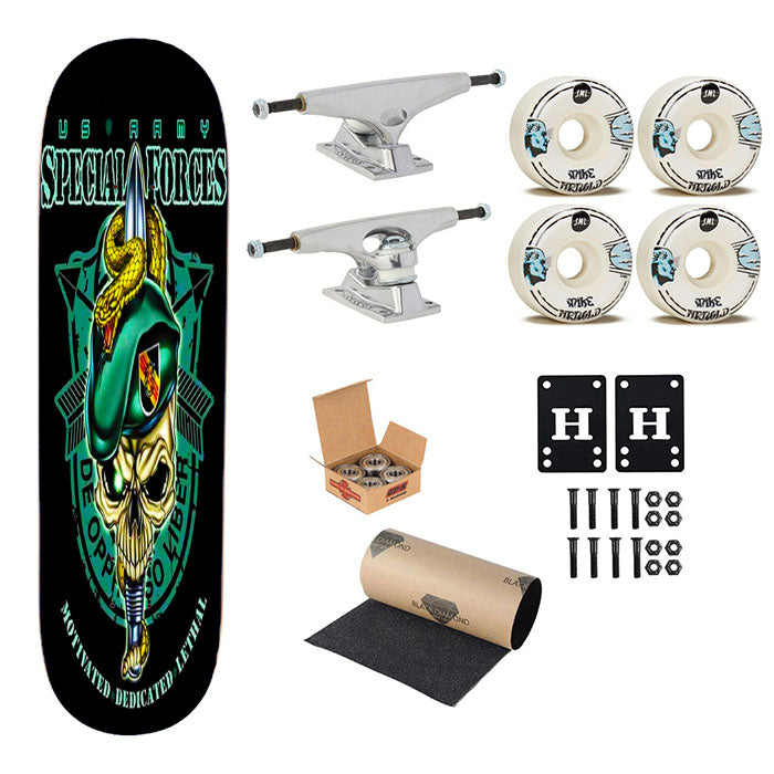 Special Forces Logo Skateboard Complete Board 8.0" X 31.75"
