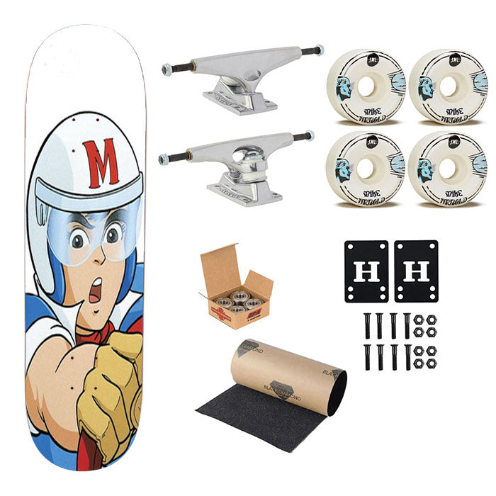 Speed Racer Driving Car Skateboard Complete Board 8.0" X 31.75"