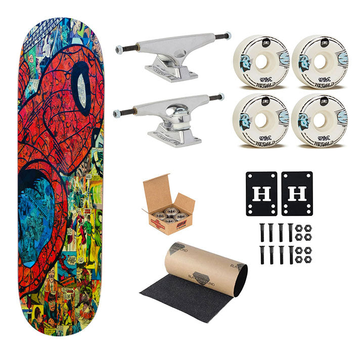 Spider Man Comic Skateboard Complete Board 8.0" X 31.75"