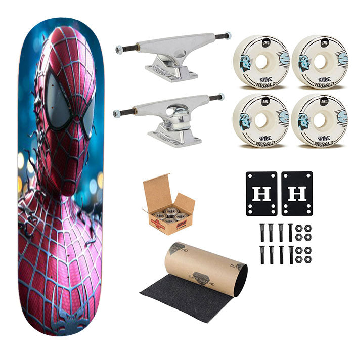 Spider Man Fan Art Skateboard Complete Board 8.0" X 31.75"