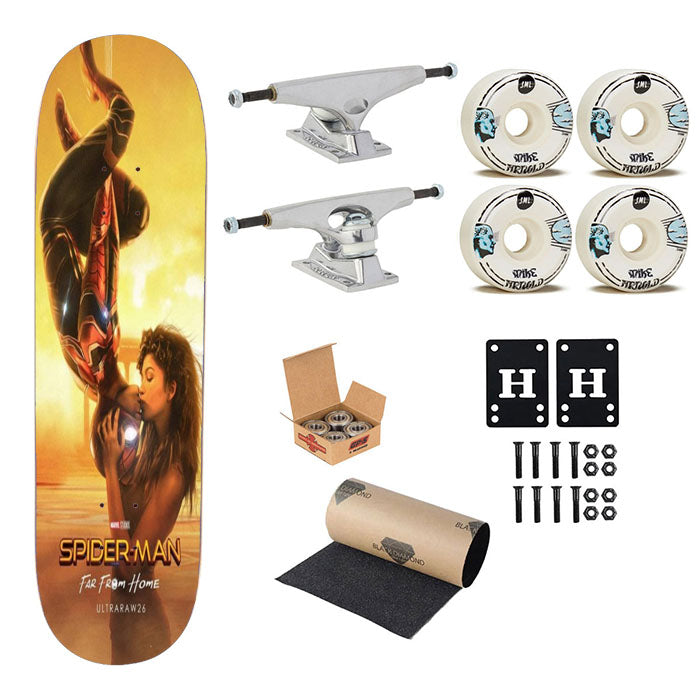 Spider Man Far From Home Kiss Skateboard Complete Board 8.0" X 31.75"