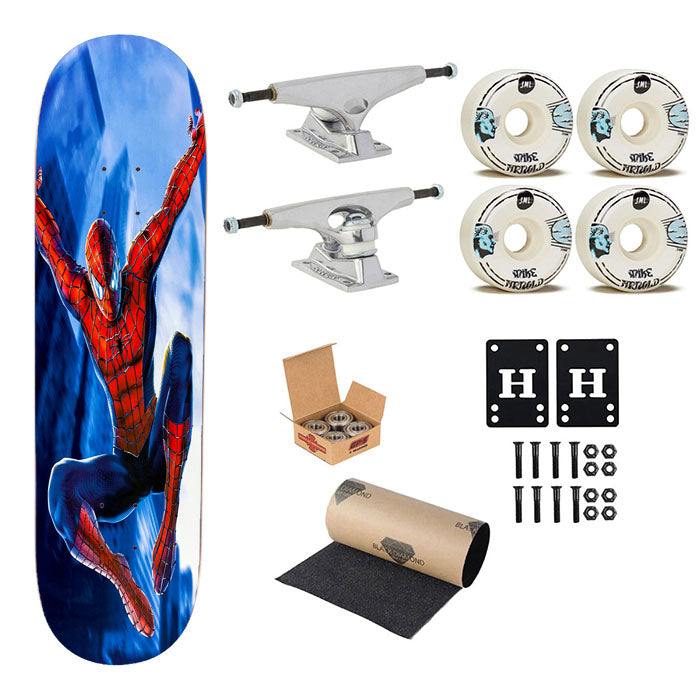 Spider Man Jump Skateboard Complete Board 8.0" X 31.75"