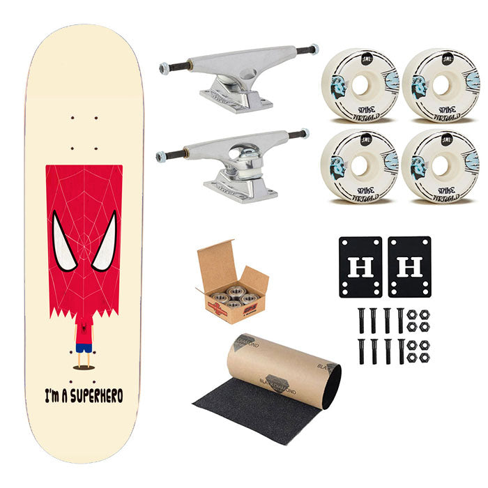 Spider Man Kid Vector Skateboard Complete Board 8.0" X 31.75"