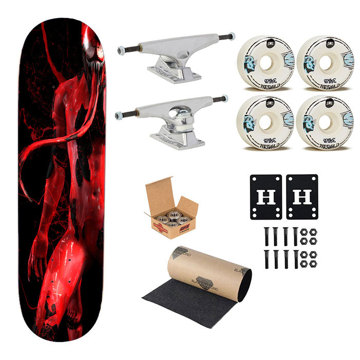 Spider Man Venom Bloody Paint Skateboard Complete Board 8.0" X 31.75"