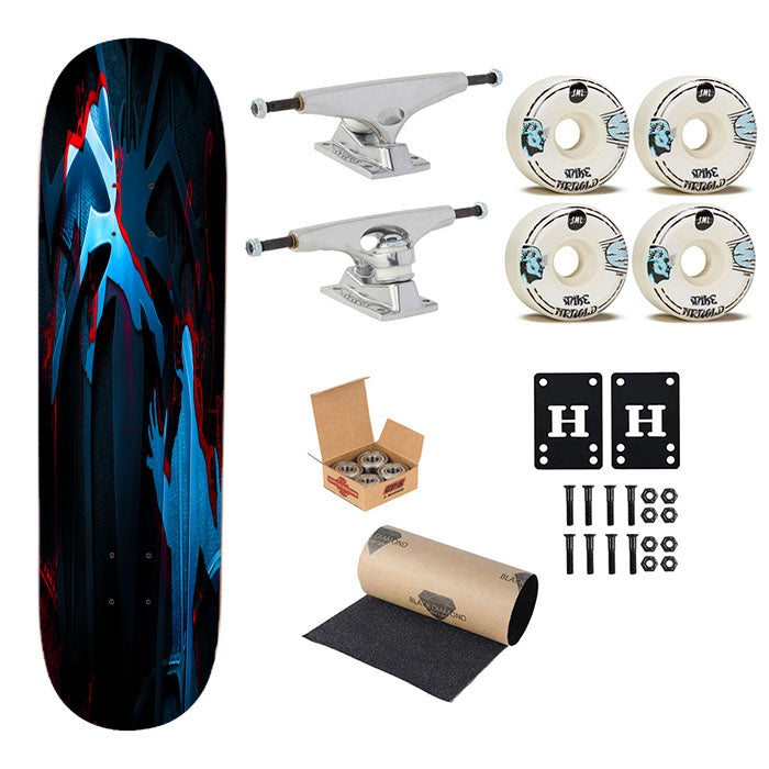 Spider Man Venom Logo Skateboard Complete Board 8.0" X 31.75"
