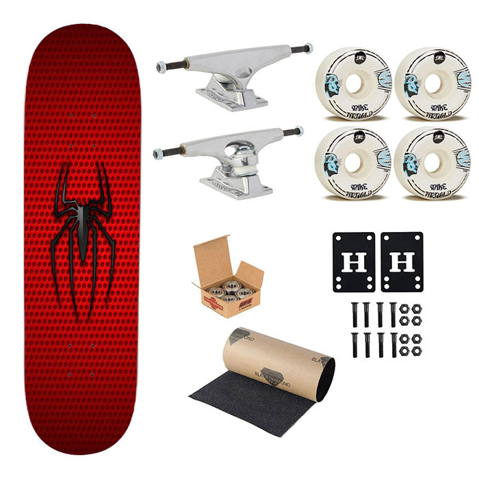 Spider Man Wallpaper Art Logo Wallpapers Skateboard Complete Board 8.0" X 31.75"