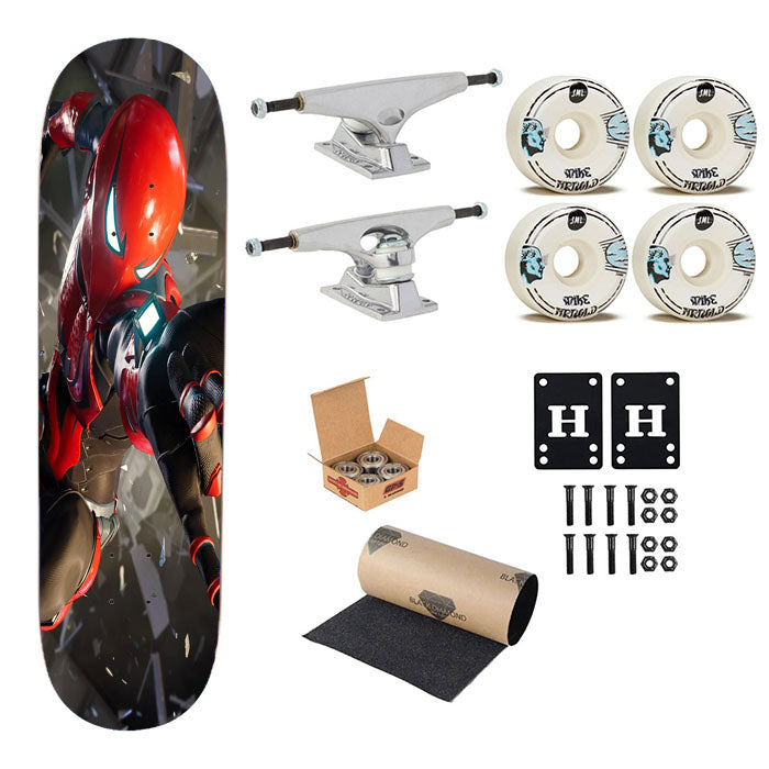 Spiderman 2018 Skateboard Complete Board 8.0" X 31.75"