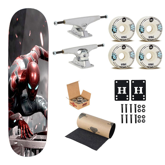 Spiderman All Suits New Skateboard Complete Board 8.0" X 31.75"
