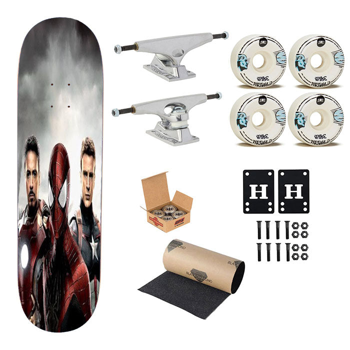 Spiderman Cartoon Marvel Skateboard Complete Board 8.0" X 31.75"