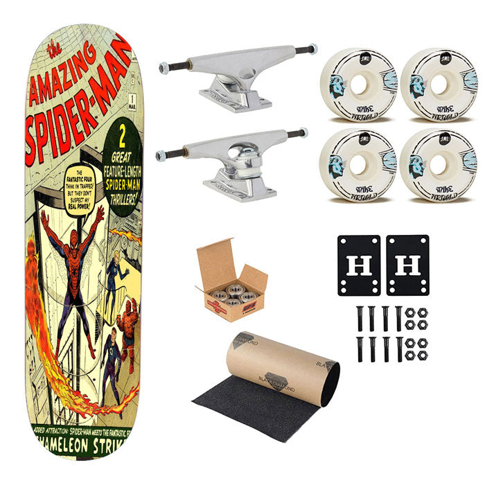 Spiderman Comic Skateboard Complete Board 8.0" X 31.75"