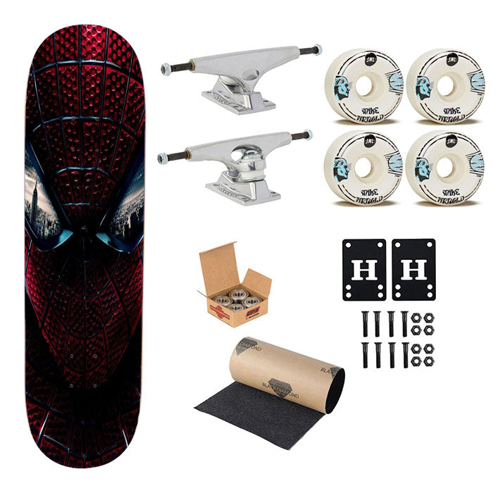 Spiderman Face Custom Skateboard Complete Board 8.0" X 31.75"