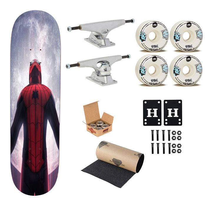 Spiderman Far From Home Jump Moon Skateboard Complete Board 8.0" X 31.75"