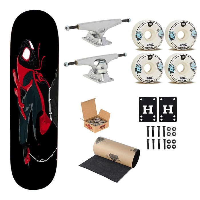 Spiderman Into The Spider V Skateboard Complete Board 8.0" X 31.75"