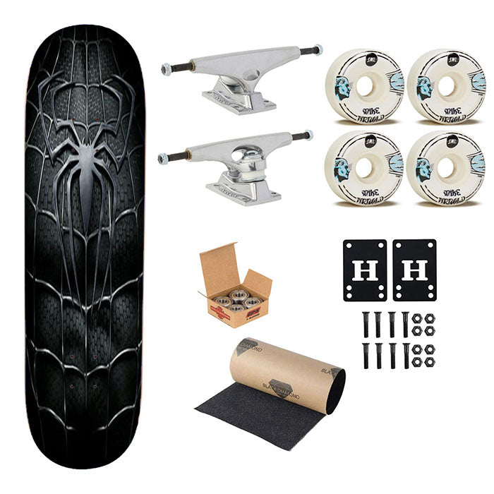 Spiderman Logo 1 Skateboard Complete Board 8.0" X 31.75"